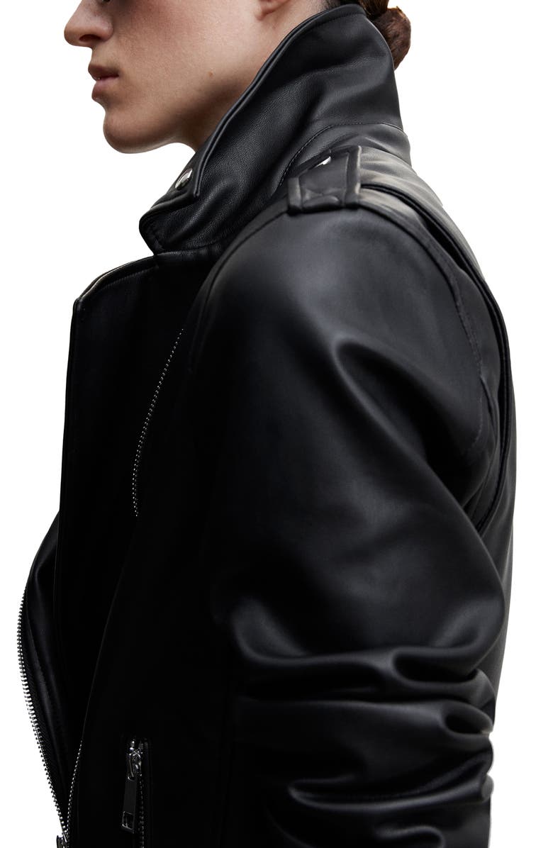 MANGO FAUX-LEATHER BIKER JACKET, Alternate, color, 