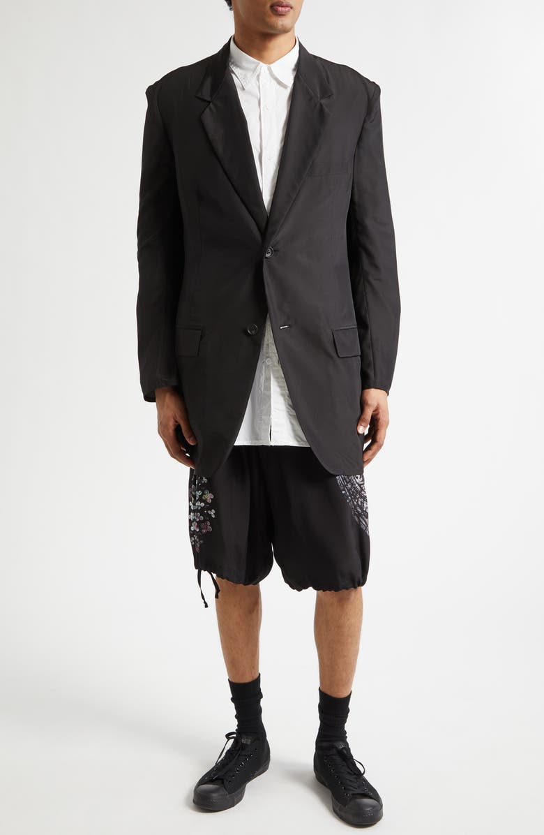 Yohji Yamamoto Silk Jacket, Alternate, color, Black