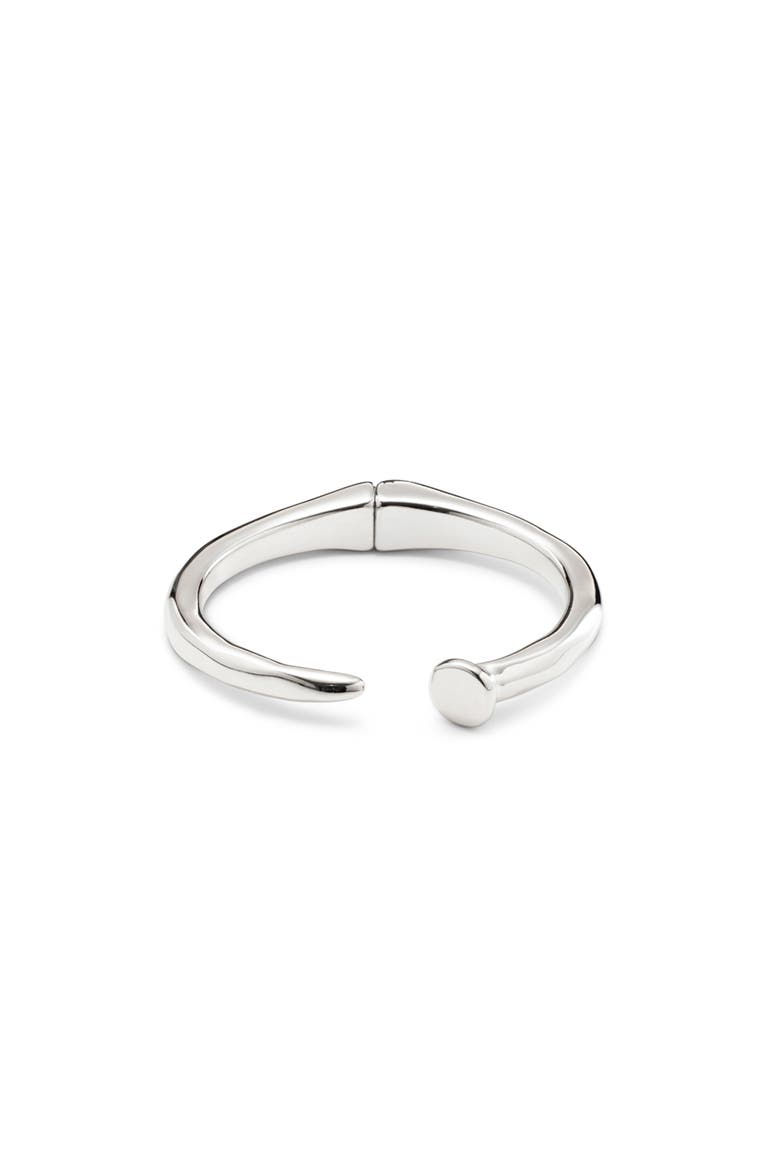 Bent Nail Bangle, Main, color, Silver