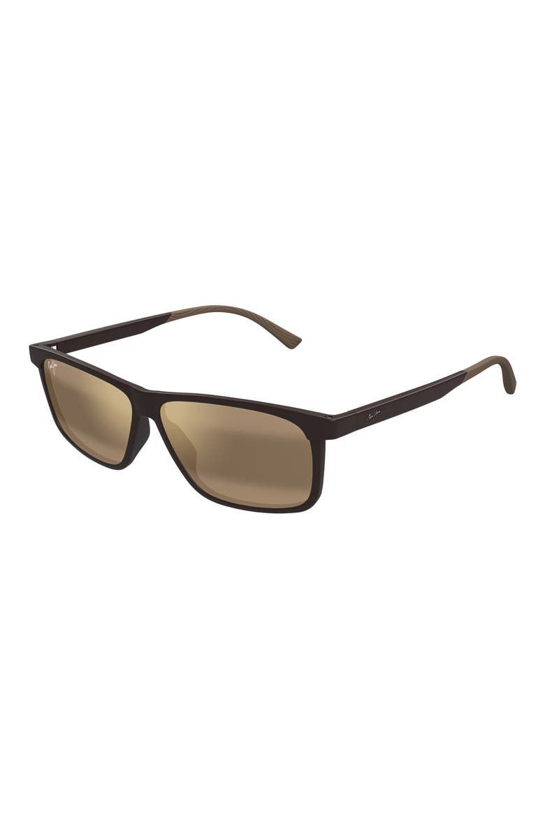 Pulama 59mm PolarizedPlus2® Square Sunglasses, Alternate, color, BROWN