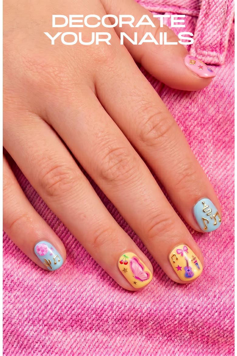 Kids' Dainty Nail Stickers, Alternate, color, PINK