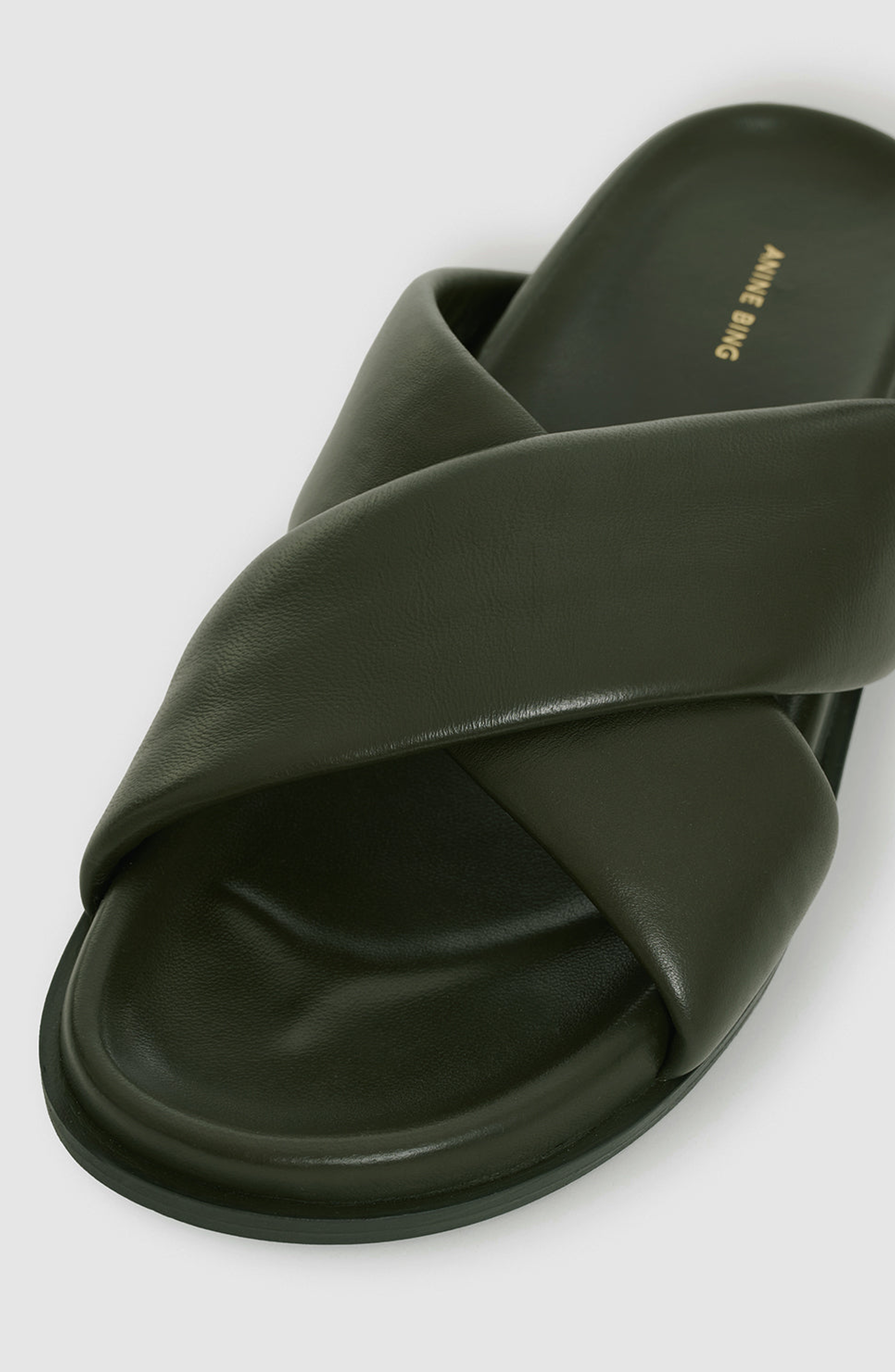 ANINE BING Emi Slides, Alternate, color, Olive