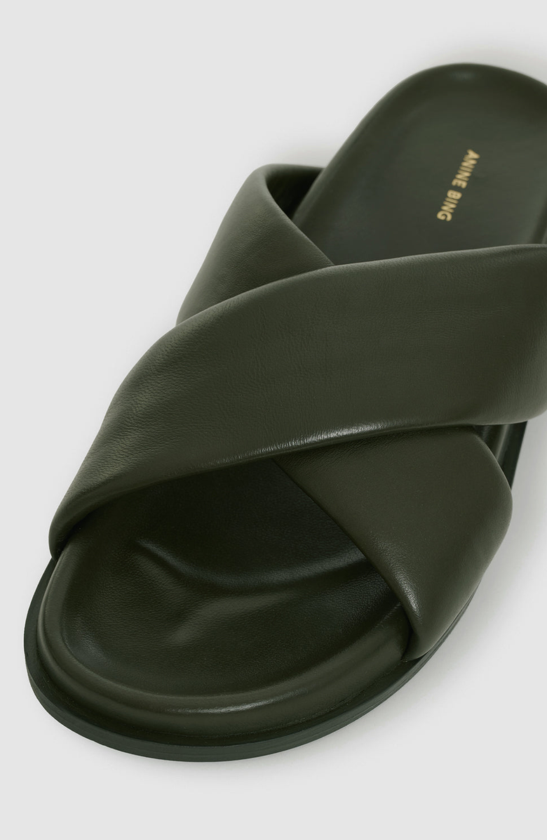 ANINE BING Emi Slides, Alternate, color, Olive