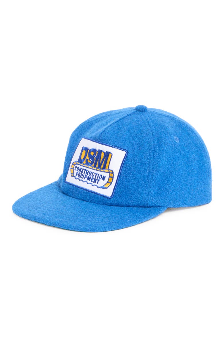 Construction Embroidered Patch Wool Hat, Main, color, ROYAL
