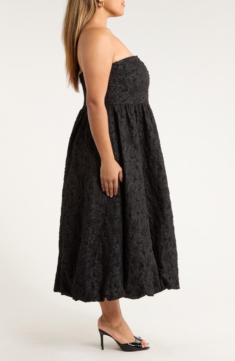 SUGARLIPS Arielle Floral Jacquard Midi Dress, Alternate, color, 