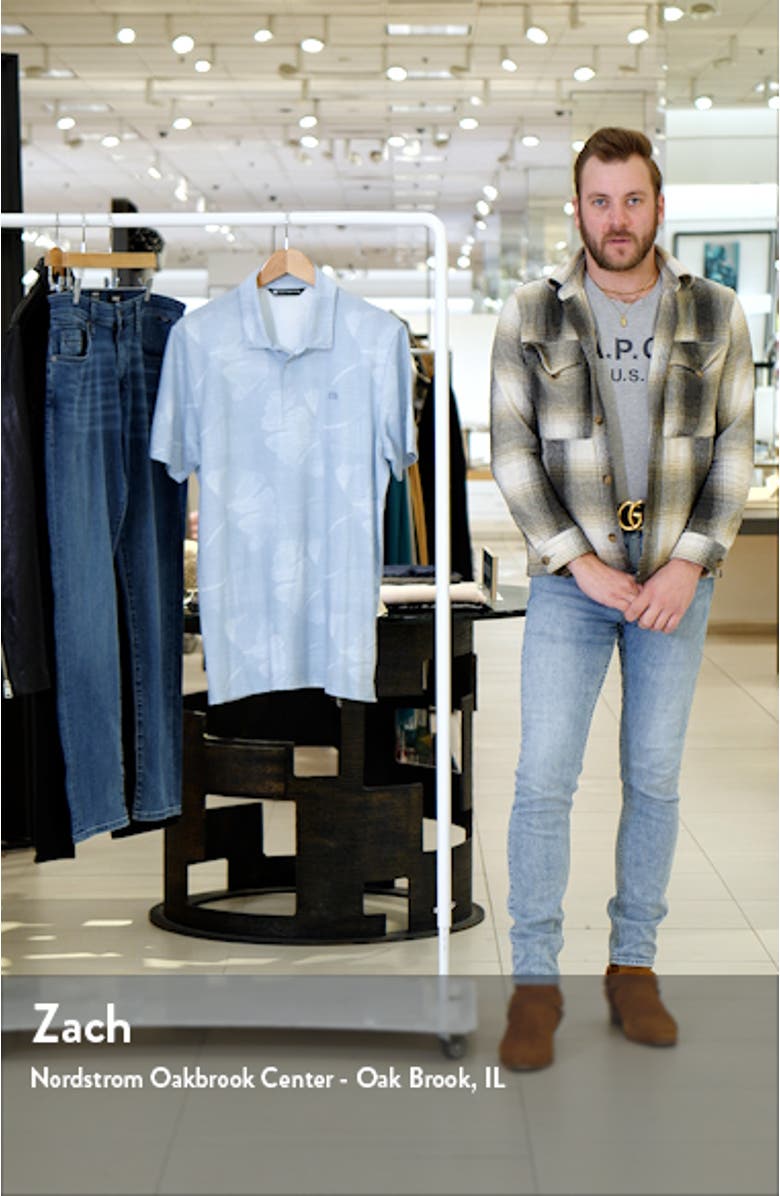 Featherweight Mist Leaf Print Polo, sales video thumbnail