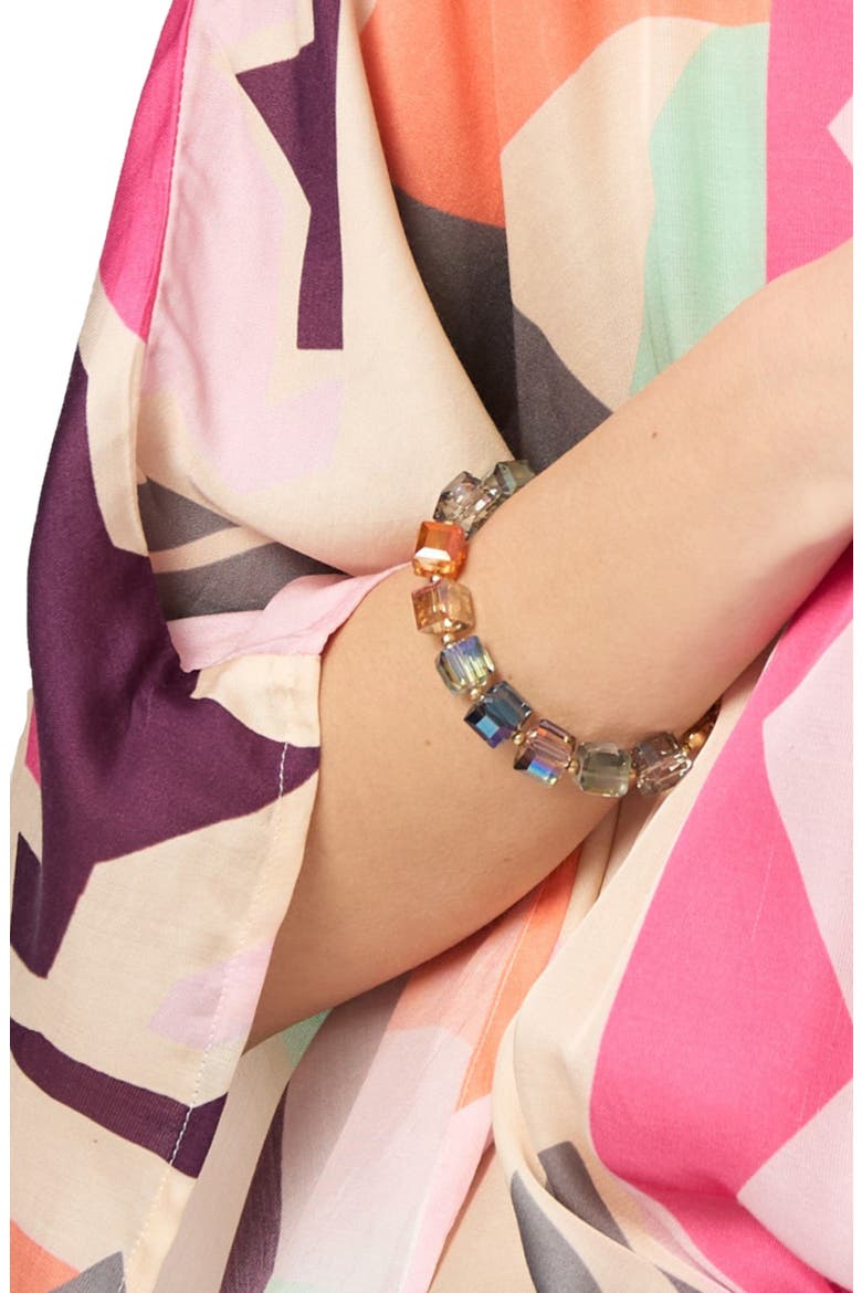 Faceted Stone Bead Bracelet, Alternate, color, MULTI