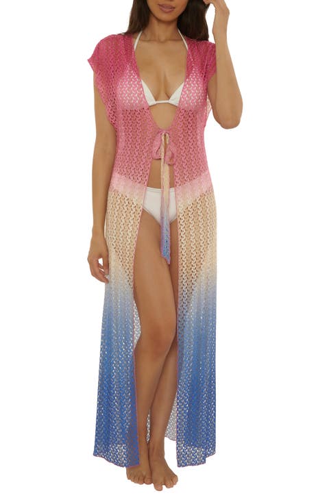 Sunset Metallic Ombré Cover-Up