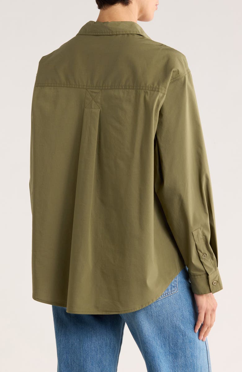 TRUTH Drop Shoulder Button-Up Shirt, Alternate, color, Olive