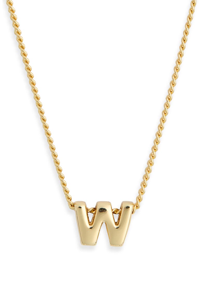 Let Yourself Be You Bubble Initial Pendant Necklace, Alternate, color, W- GOLD