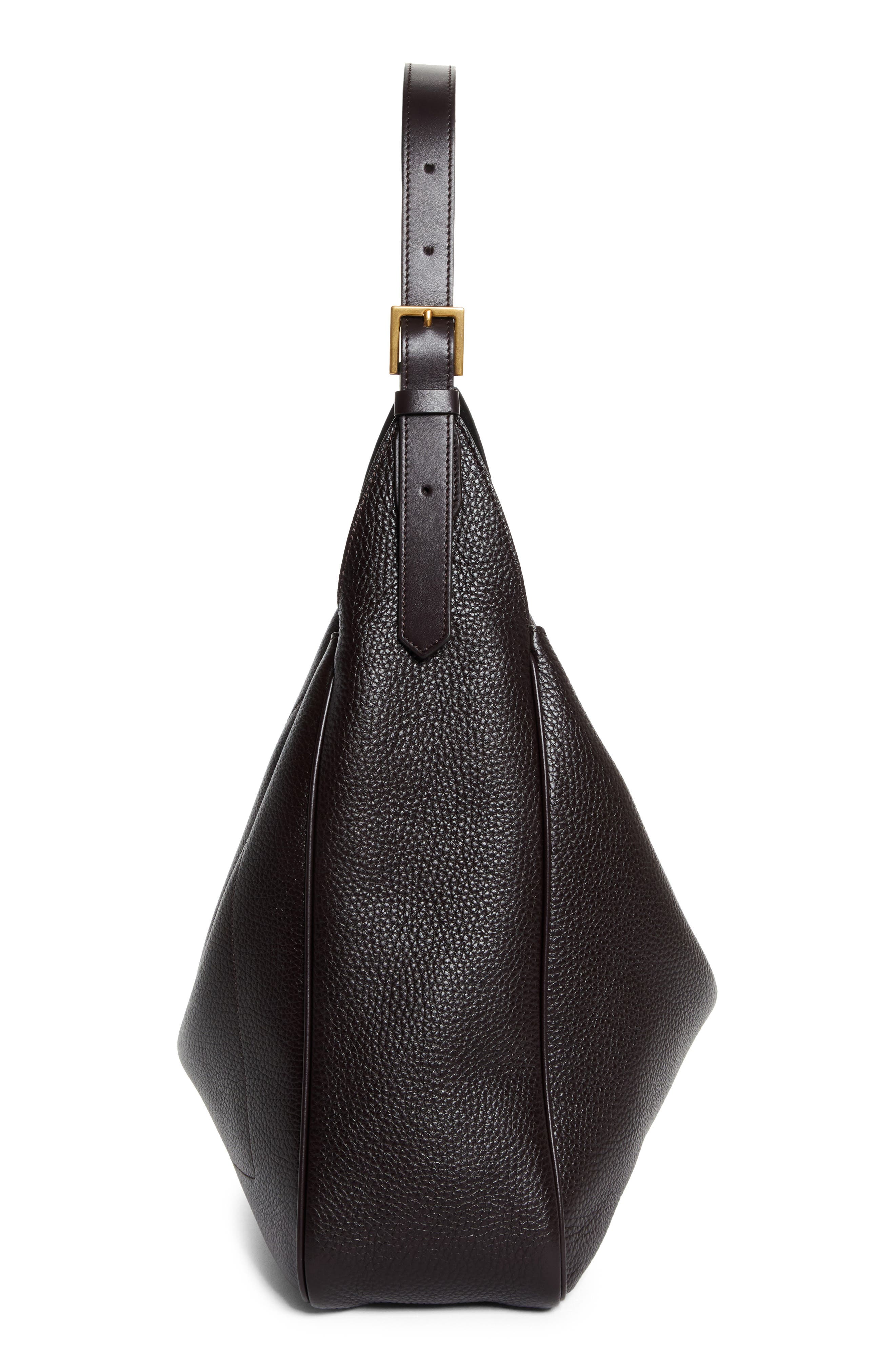 TOM FORD Large Monarch Leather Hobo Bag, Alternate, color, 