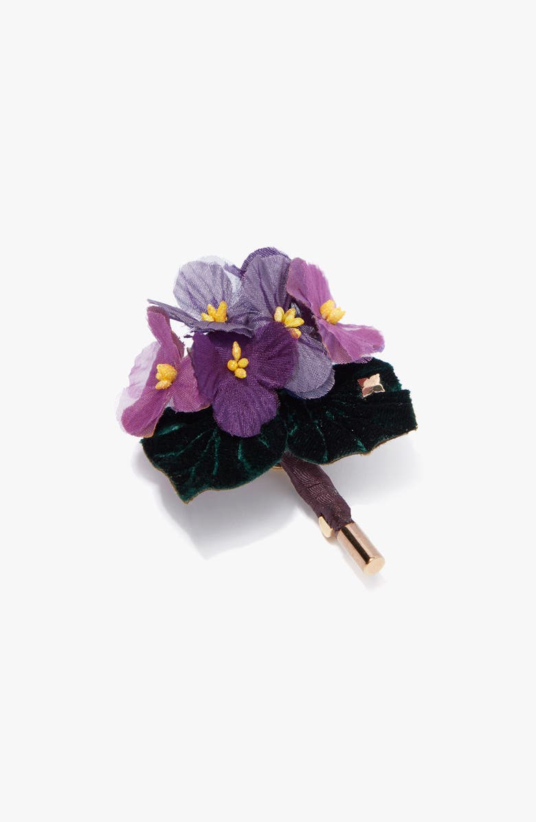Helena Simon The Violet Cluster Floral Brooch, Alternate, color, Purple