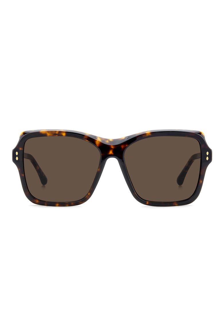 IM 0193/S 58mm Rectangular Sunglasses, Main, color, HAVANA