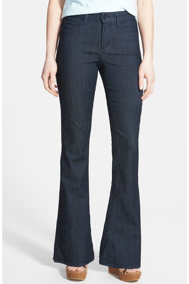 'Farrah' Stretch Flare Leg Jeans, Main, color, DARK ENZYME