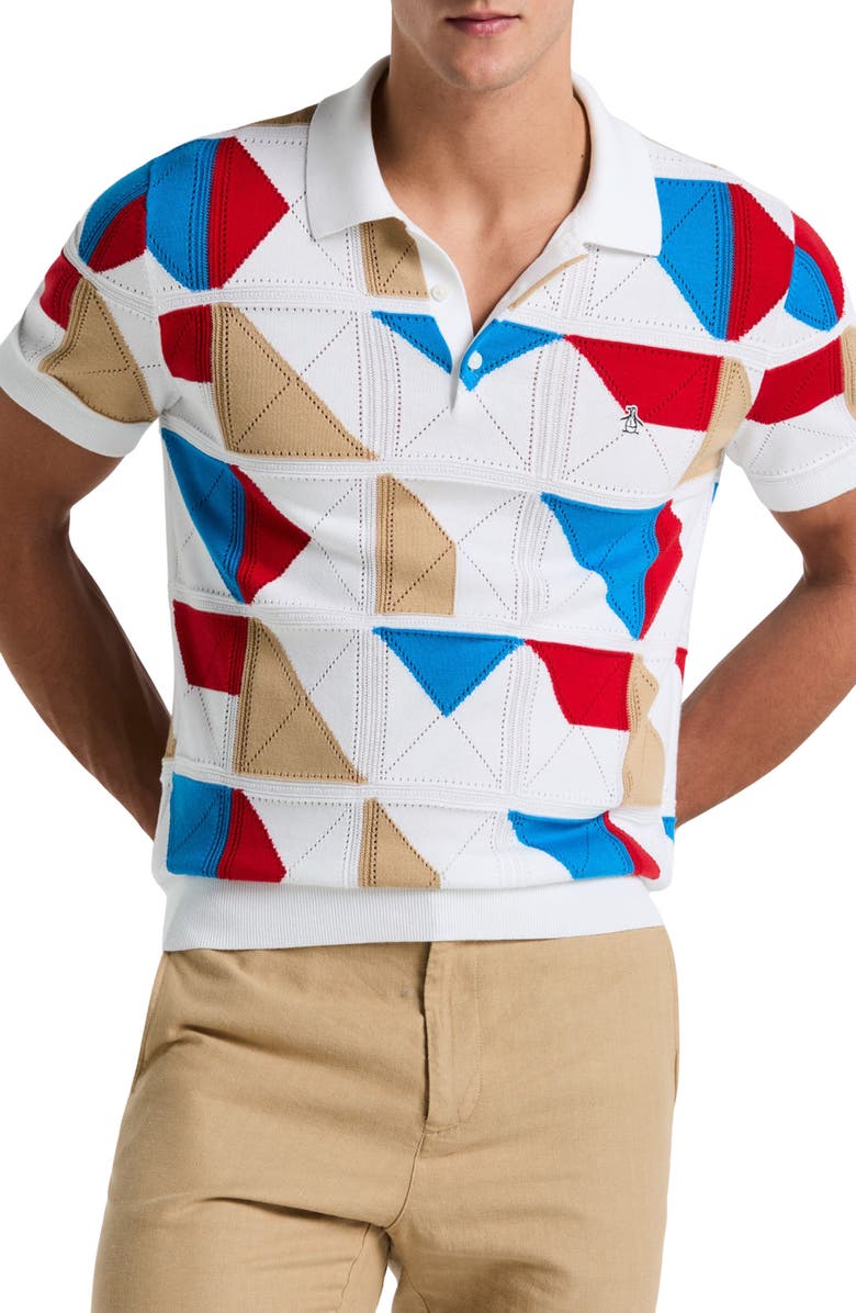 Original Penguin Multicolor Jacquard Polo, Main, color, 