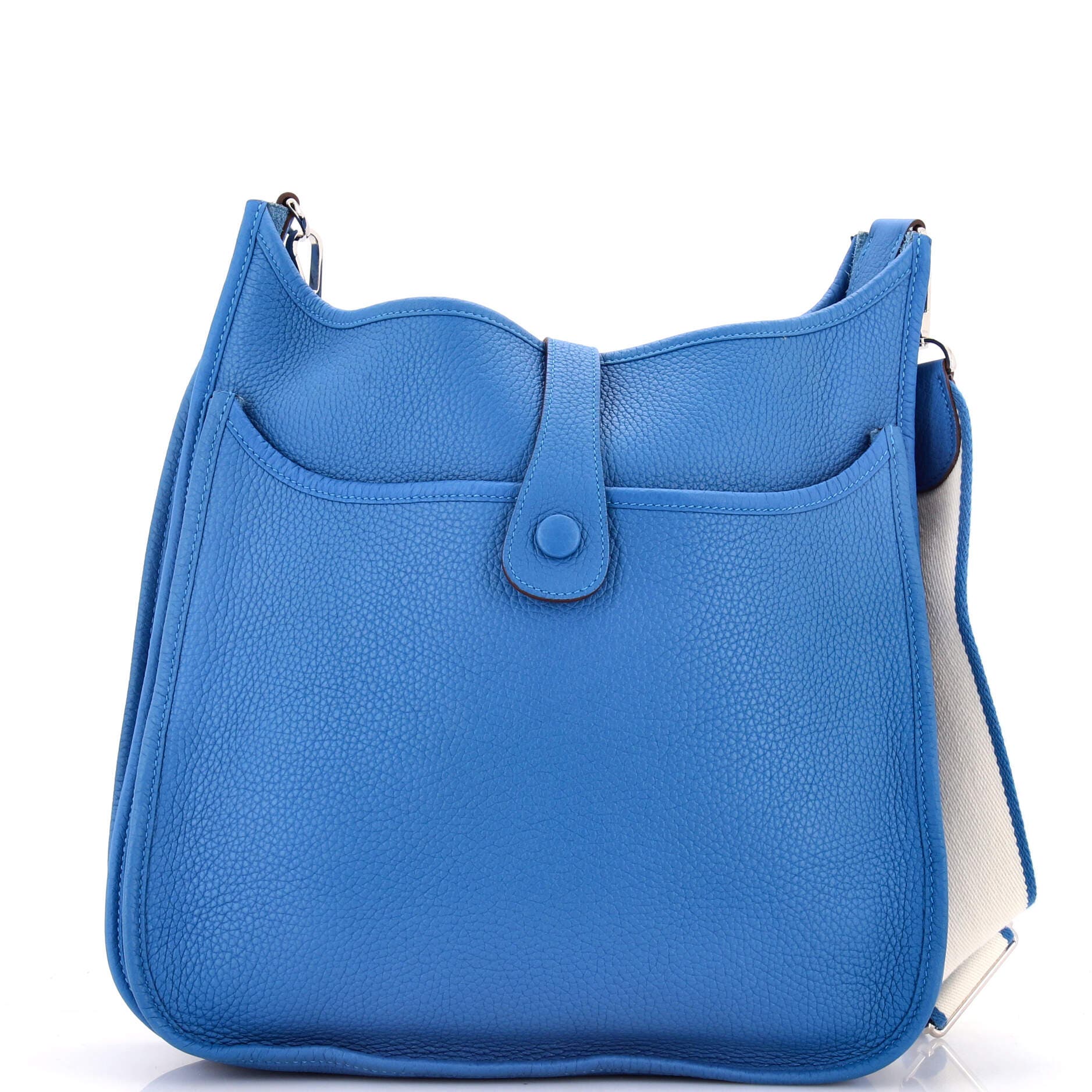 Pre-Owned Hermes Evelyne Bag Gen III Clemence GM, Alternate, color, Mykonos