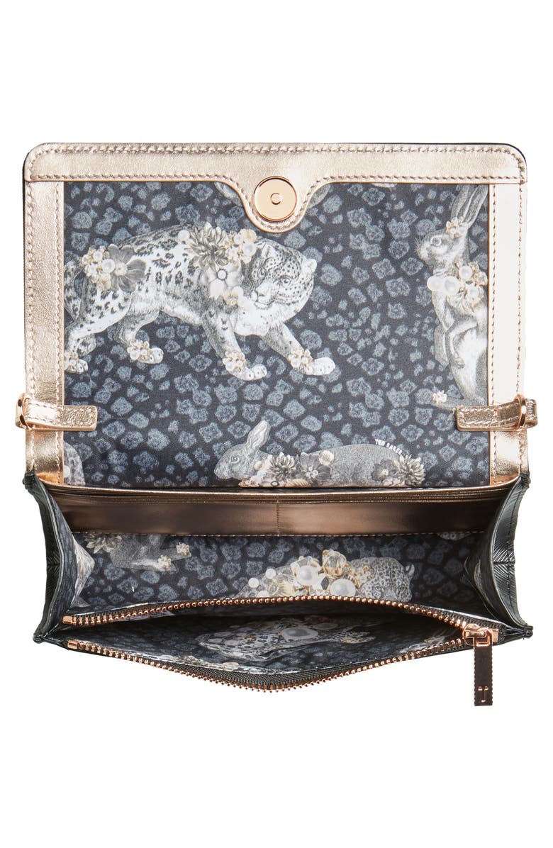 Ted Baker London Melisia Bow Leather Mantinee Wallet on a Chain, Alternate, color, 