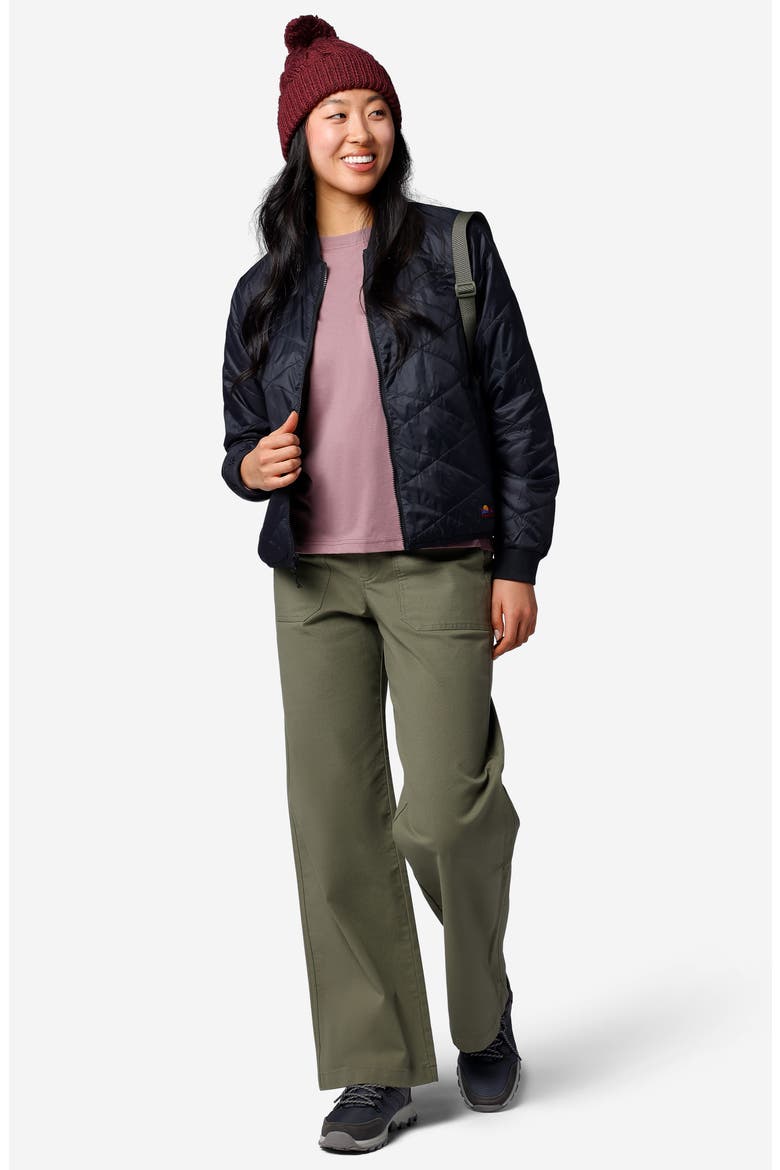 Onward Quilted Bomber Jacket, Alternate, color, BLACK