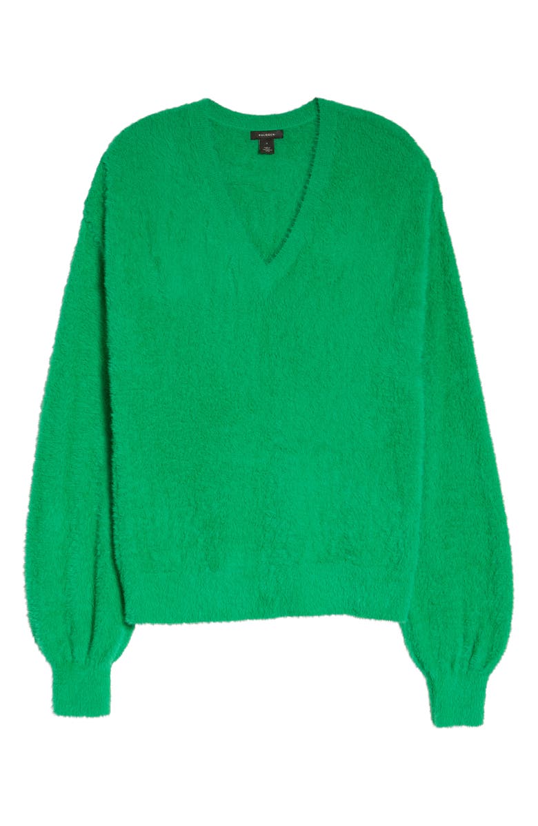 Halogen<sup>®</sup> Fuzzy V-Neck Sweater, Alternate, color,