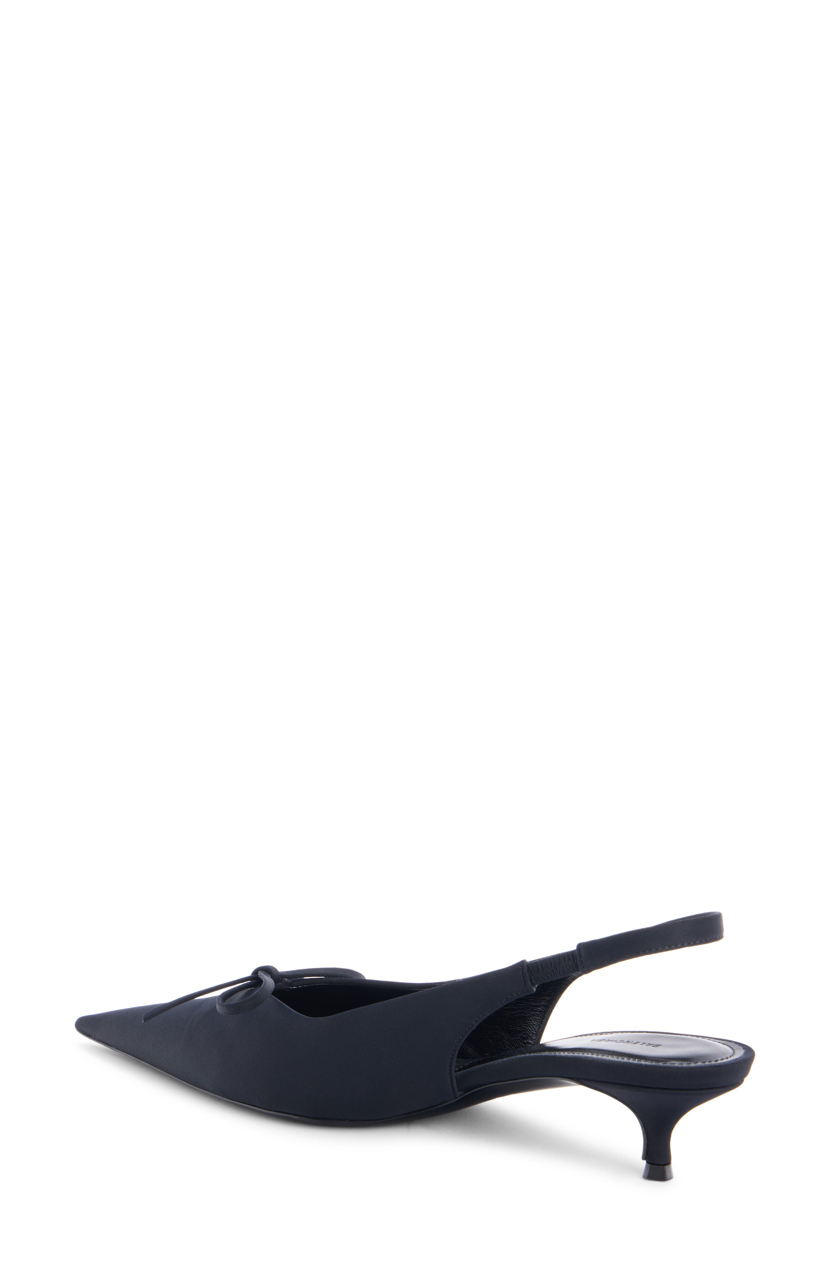 Balenciaga Knife Bow Kitten Heel Pointed Toe Slingback Pump, Alternate, color, 