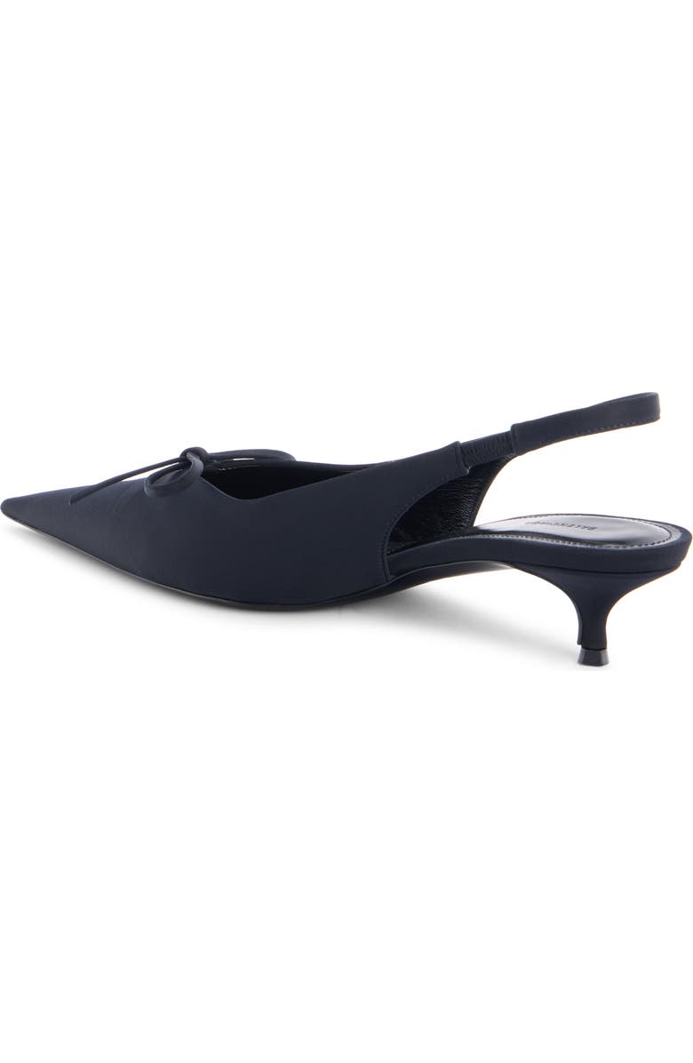 Balenciaga Knife Bow Kitten Heel Pointed Toe Slingback Pump, Alternate, color,