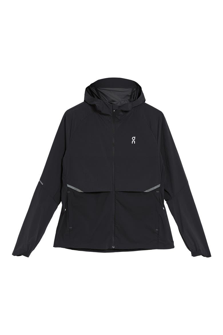 Core Hooded Packable Running Jacket, Alternate, color, BLACK