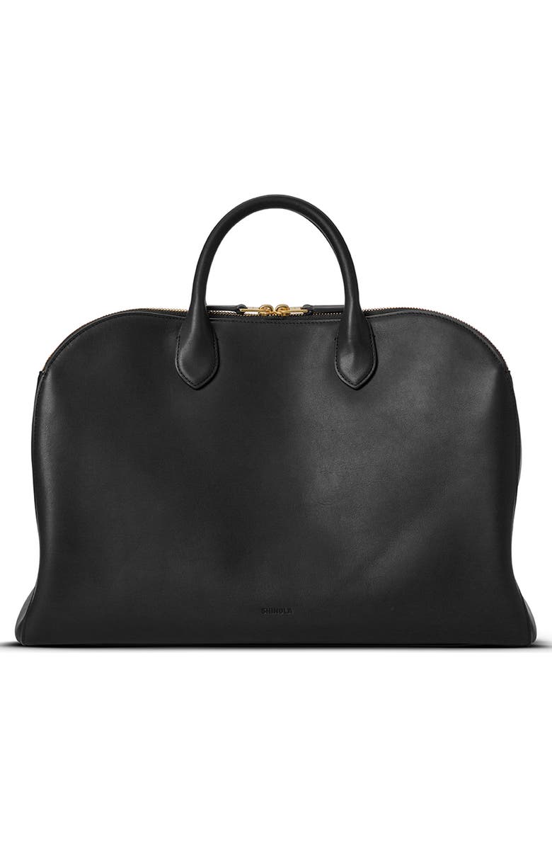 Shinola Bixby Leather Work Laptop Satchel, Main, color, Black