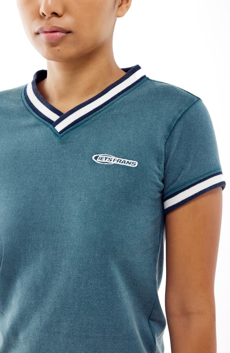 Iets Frans Taped V-Neck Baby Tee, Alternate, color,