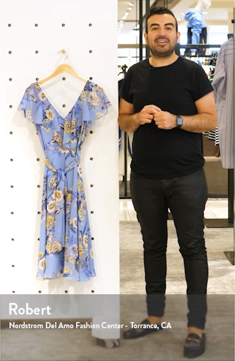 Floral Ruffle Chiffon Dress, sales video thumbnail