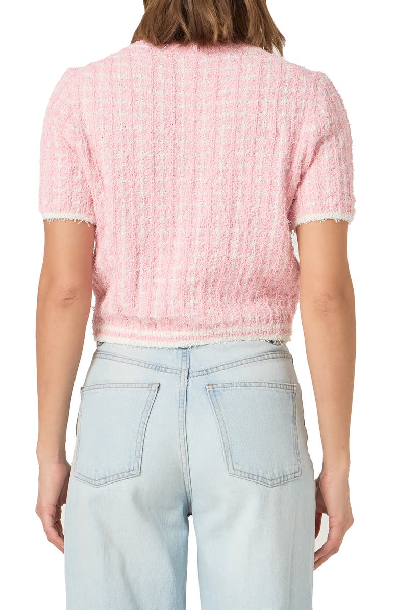 Endless Rose Check Tweed Sweater, Alternate, color, 