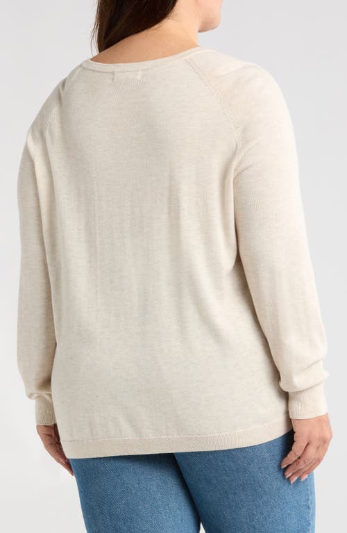 Shop Treasure & Bond Relaxed V-neck Sweater In Beige Oatmeal Light Heather