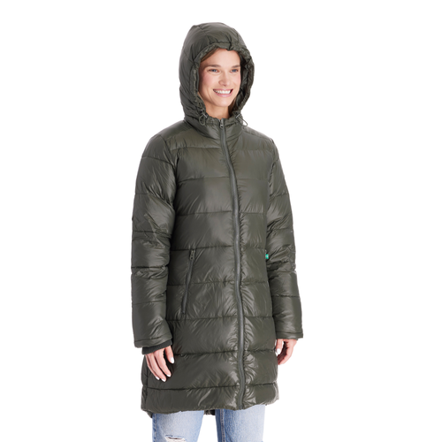 Modern Eternity Maternity Modern Eternity Naomi 3-in-1 Down-filled Nylon Maternity & Babywearing Par In Green
