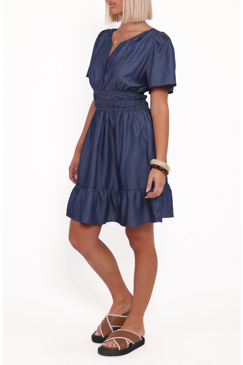 Morwenna Ruffle Chambray Minidress, Alternate, color, CHAMBRAY