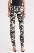 Longchamp Logo Print Leather Pants