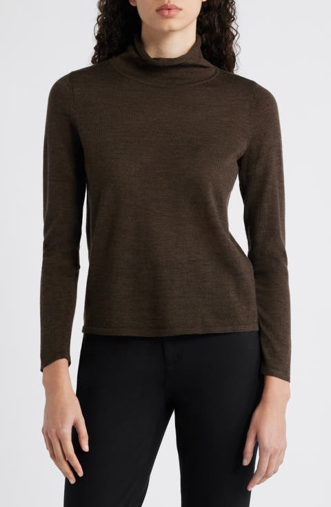 Fine Gauge Wool Turtleneck Sweater (Regular & Petite)