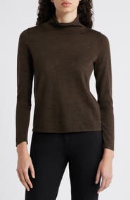 Eileen Fisher Fine Gauge Wool Turtleneck Sweater