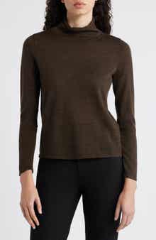 Eileen Fisher Fine Gauge Wool Turtleneck Sweater