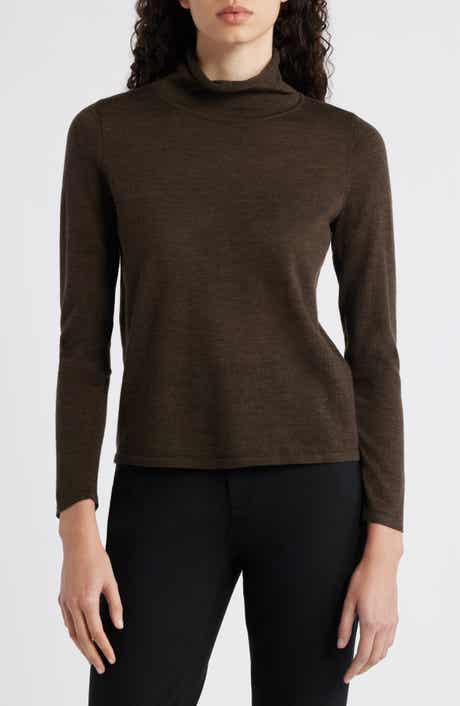 Eileen Fisher Fine Gauge Wool Turtleneck Sweater