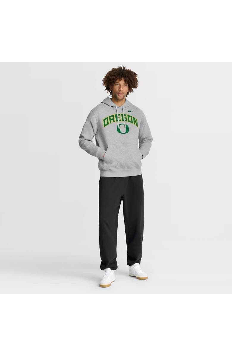 Nike Men's Nike Gray Oregon Ducks Club Fleece Arch Pullover Hoodie, Alternate, color, Gray