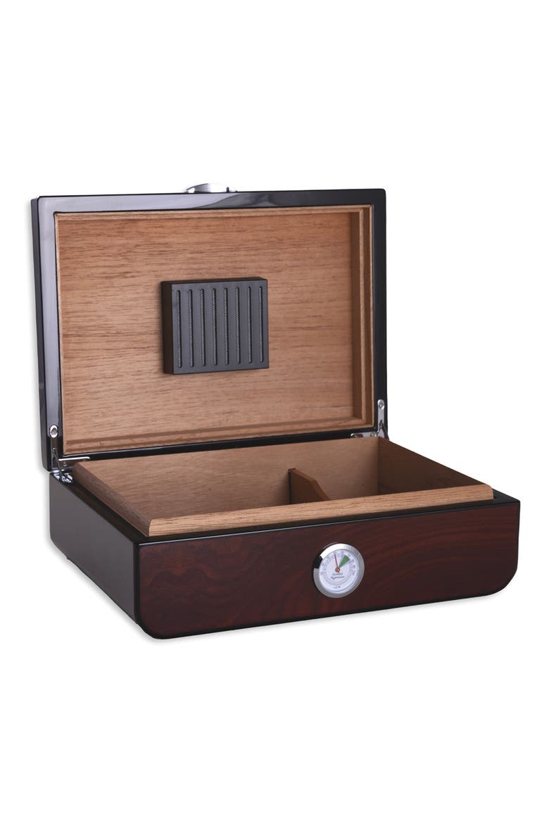 Gerard 40 Cigar Humidor, Alternate, color, BROWN