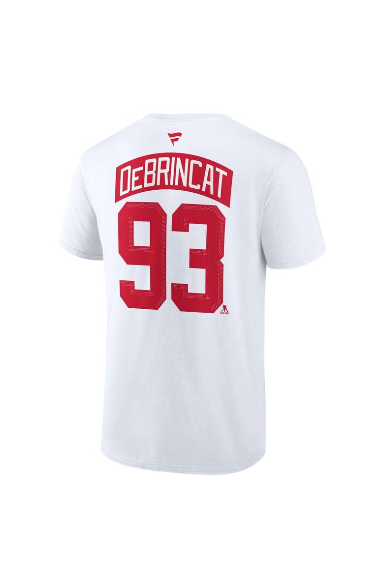 FANATICS Men's Fanatics Alex DeBrincat White Detroit Red Wings 2025 NHL Stadium Series Authentic Stack Name & Number T-Shirt, Alternate, color,
