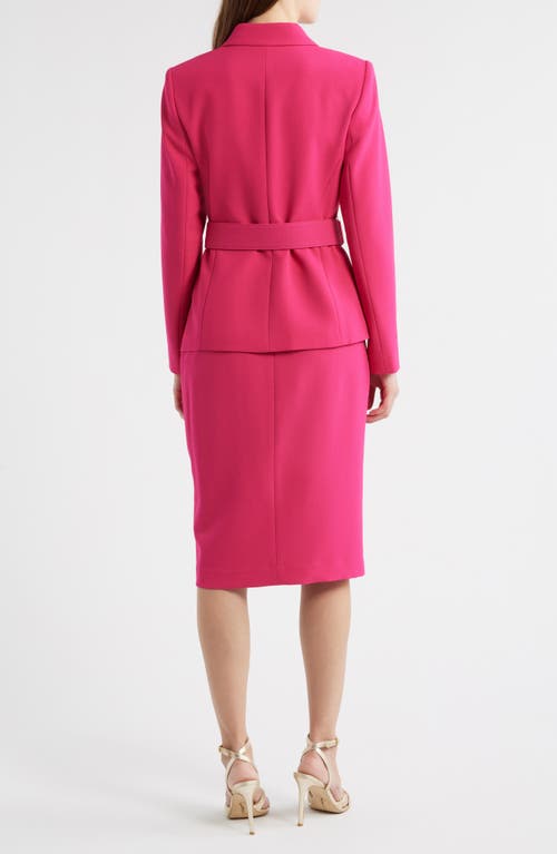Tahari Asl Nested Belted Jacket And Skirt