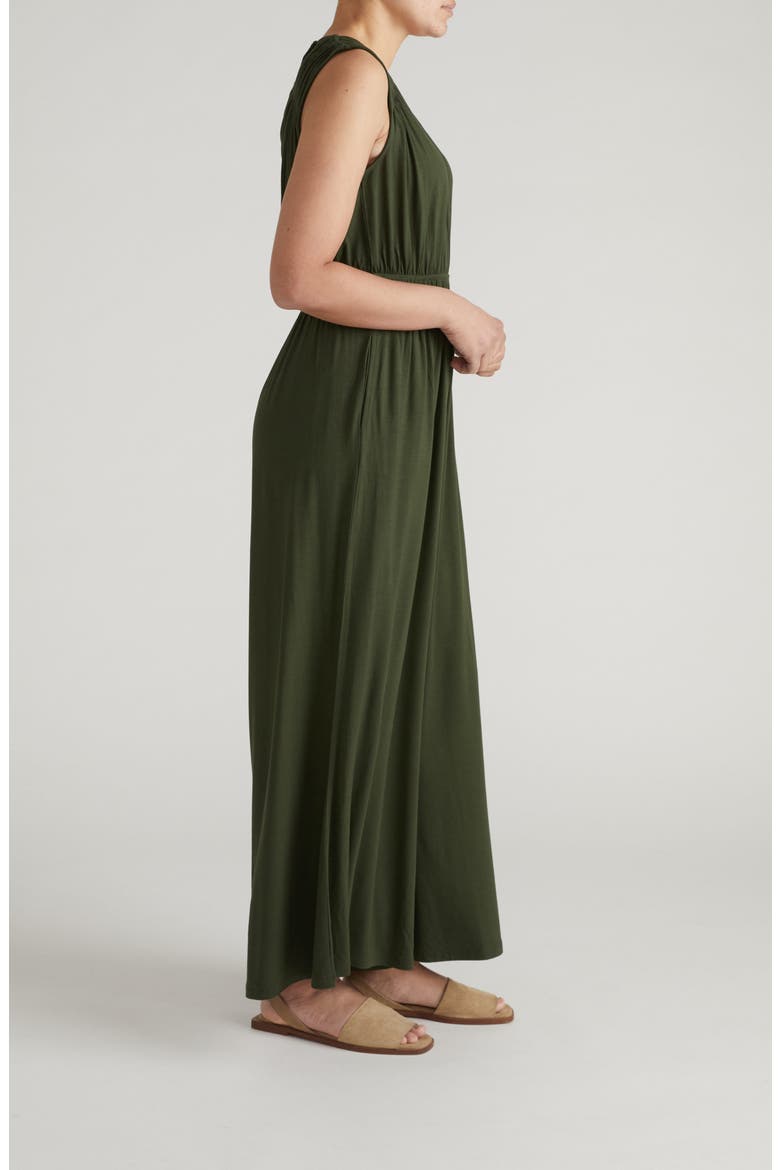 The Zoey Liquid Jersey Wide Leg Jumpsuit, Alternate, color, CORATINA GREEN