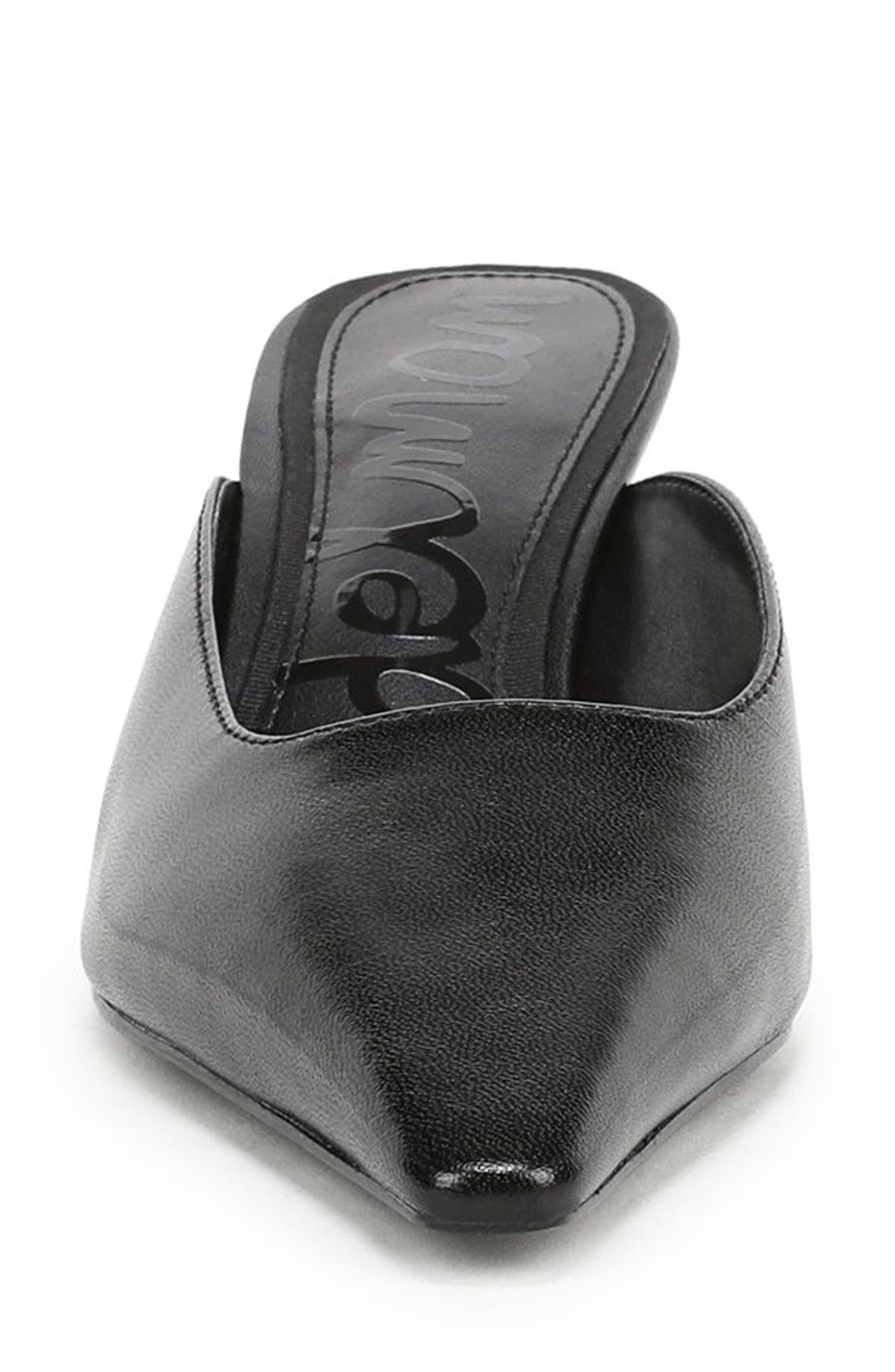 Brandy Pointed Toe Mule, Alternate, color, BLACK