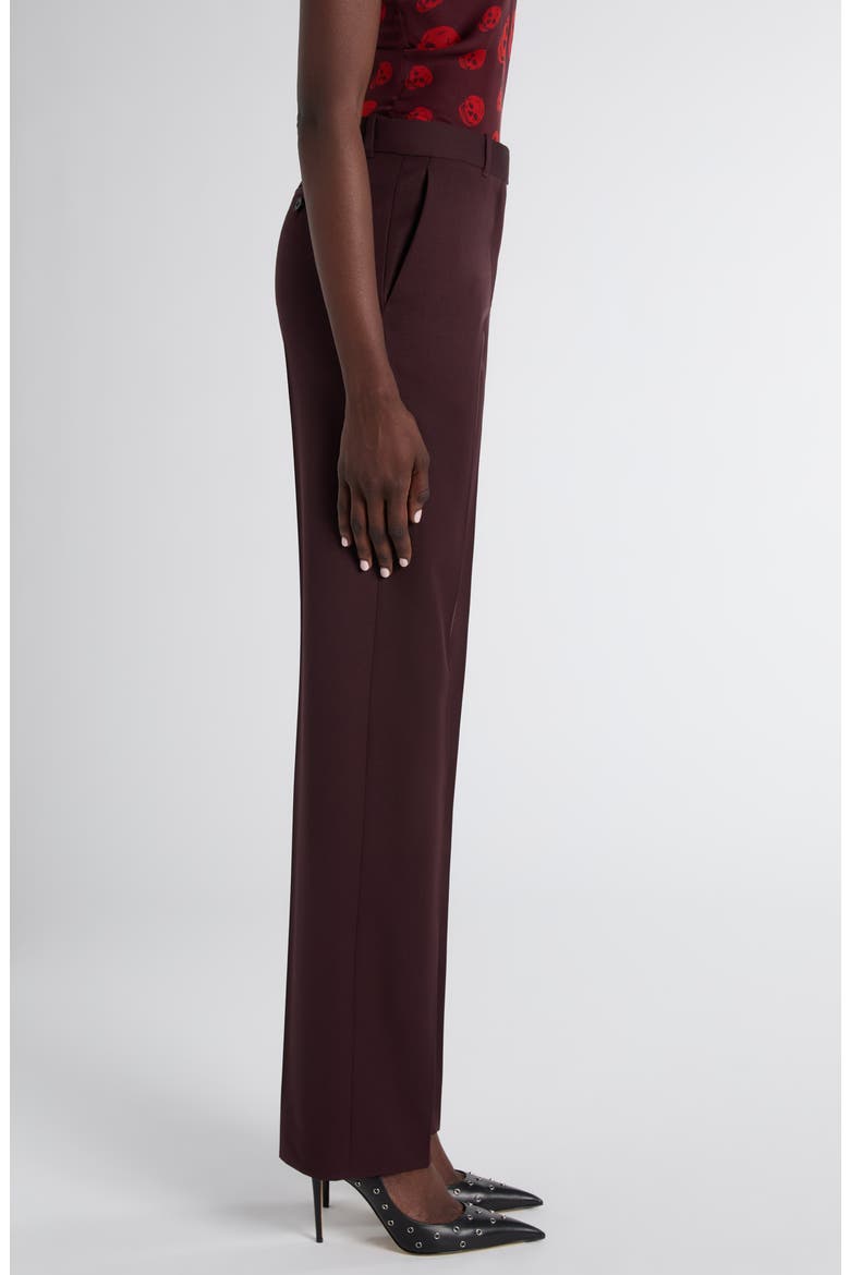 Wool Cigarette Trousers, Alternate, color, DARK PURPLE