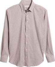 Peter Millar Cashiers Shadow Check Performance Twill Button-Down Shirt