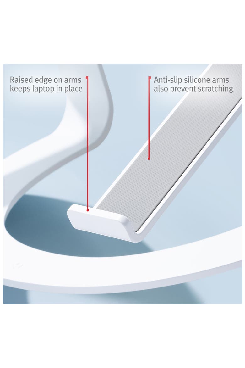 Curve Laptop Stand, Alternate, color, WHITE