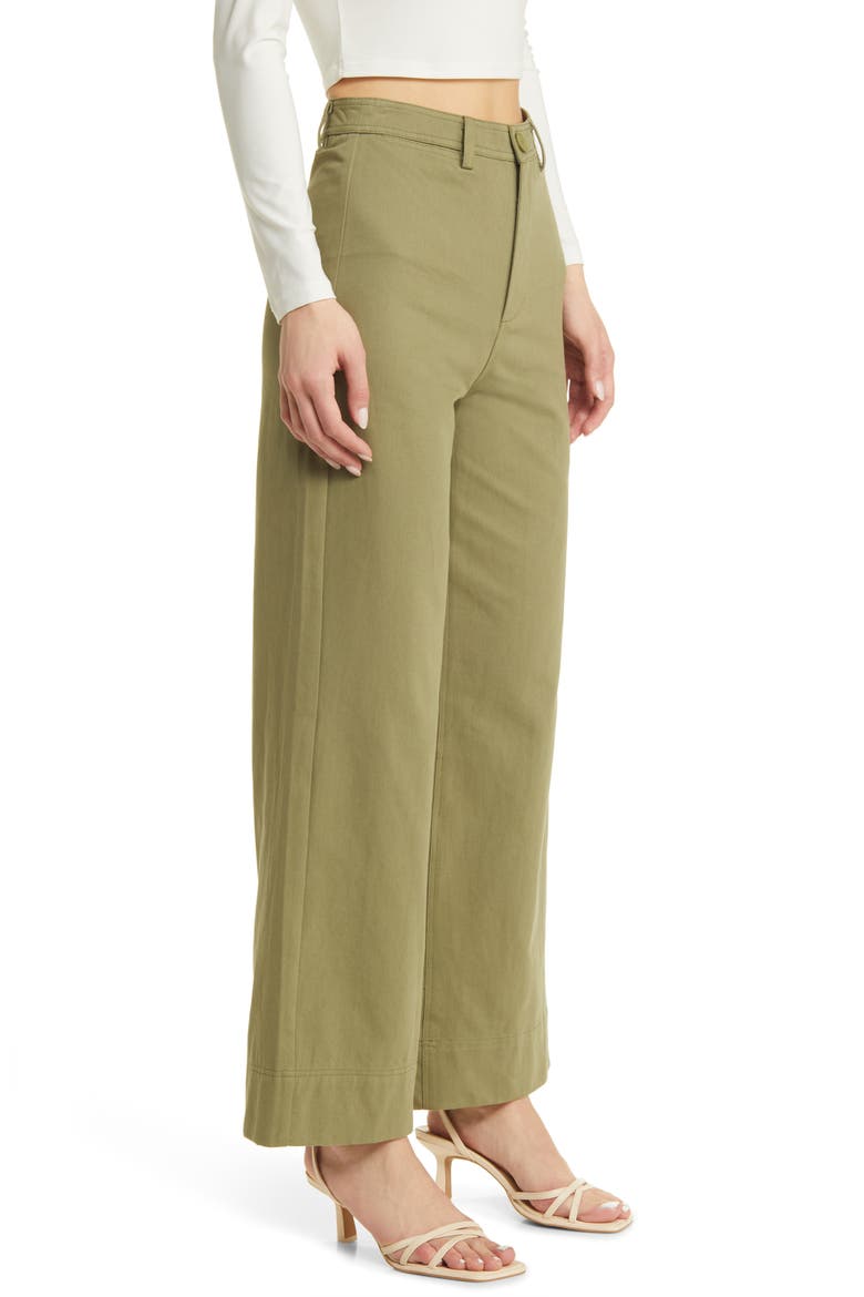 Lawrence Wide Leg Pants, Alternate, color, OLIVE GREEN