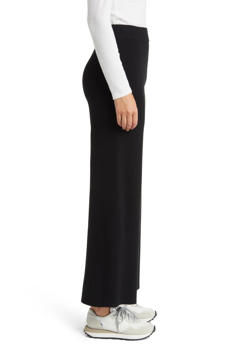 Krista Knit Wide Leg Pants, Alternate, color, BLACK
