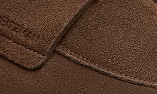 Stuart Weitzman Camillo Square Toe Suede Penny Loafer In Brown